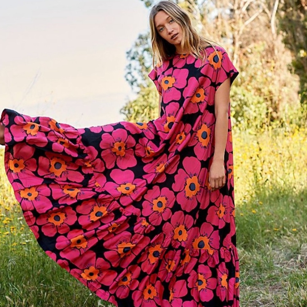 ISO FREE PEOPLE BLOSSOM SILK MAXI XL SIZE XL